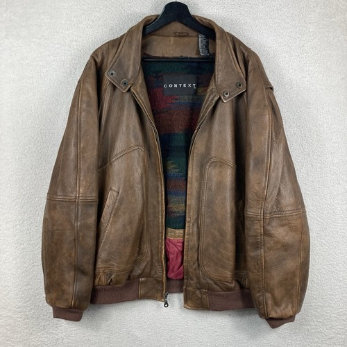 Vintage leather bomber - vintage, jacket